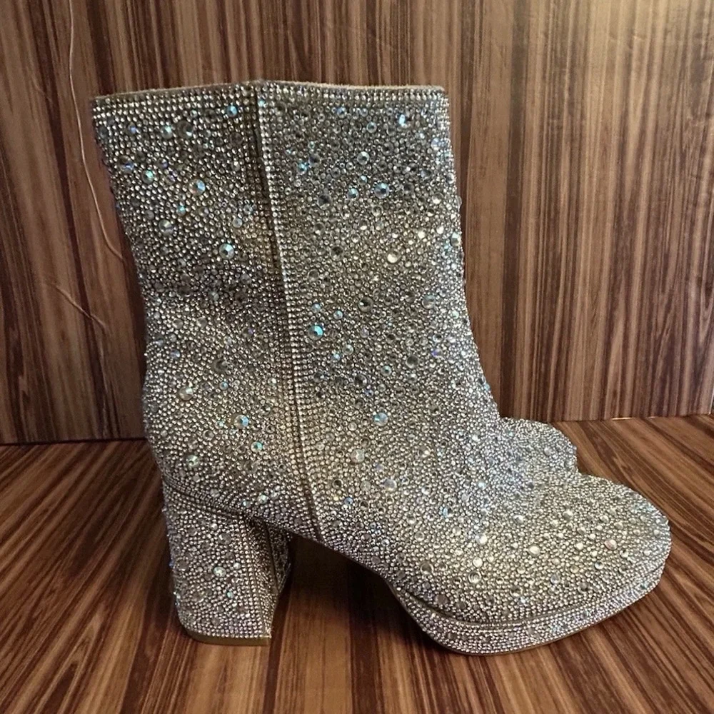 Hey Girl by Corkys “Bussin” rhinestone boots, size 11 - Picture 4 of 11